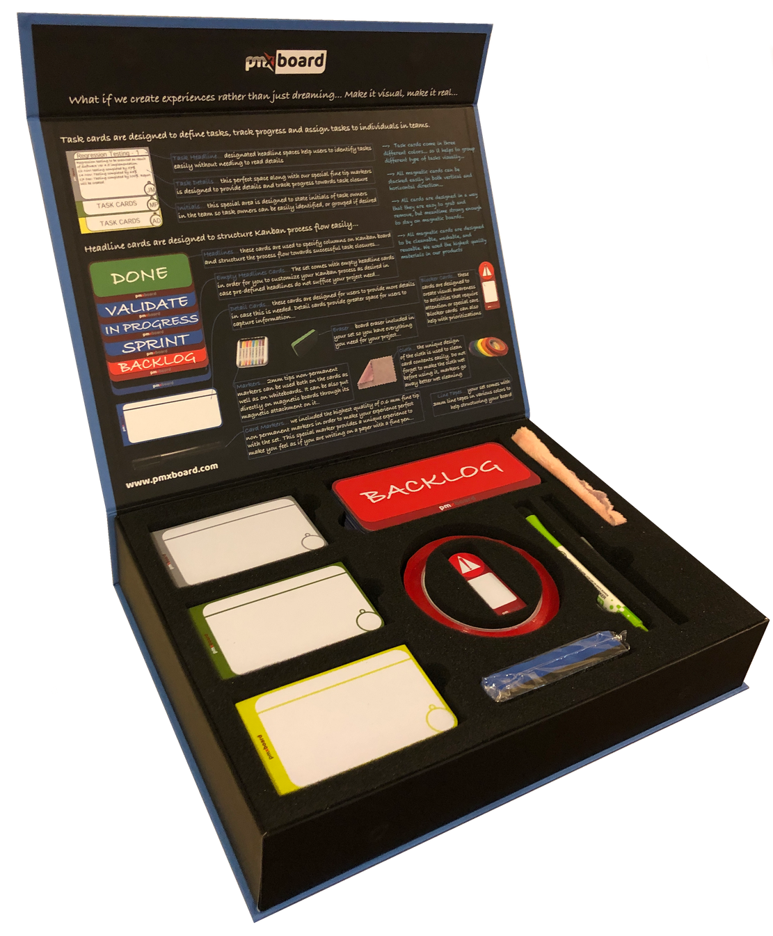 Agile Management Magnetics Cards Set for Scrum, Kanban, Lean Boards