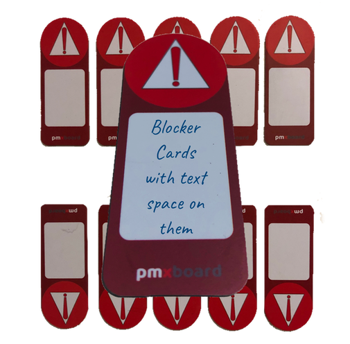 Kanban Scrum Lean Magnetic Alert & Blocker Cards 
