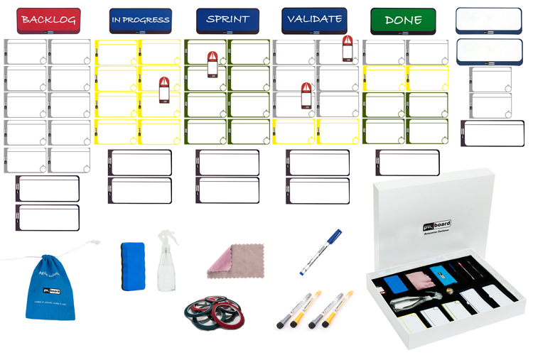  pmxboard Kanban Board Magnetic Kit, Scrum Board