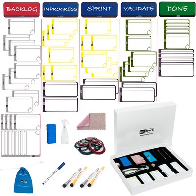 Basic Kanban and Scrum Board Magnetic Cards Set