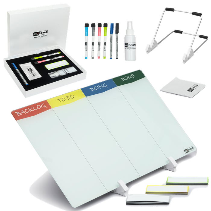 Desktop Board Set with stand, Desk Kanban WhiteBoard