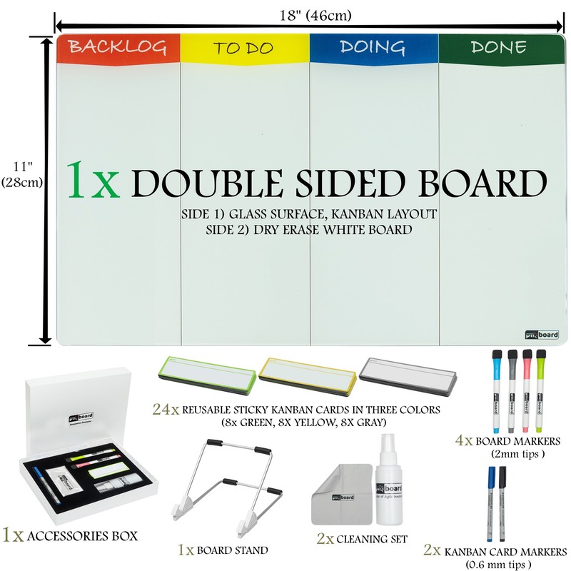 Desktop Kanban Board Set, Desktop White Board Set