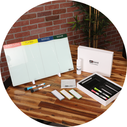 Desktop Kanban WhiteBoard Kit