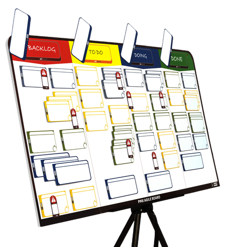 pmxboard Full Kanban Scrum Magnetic Board and Magnetic Cards Set