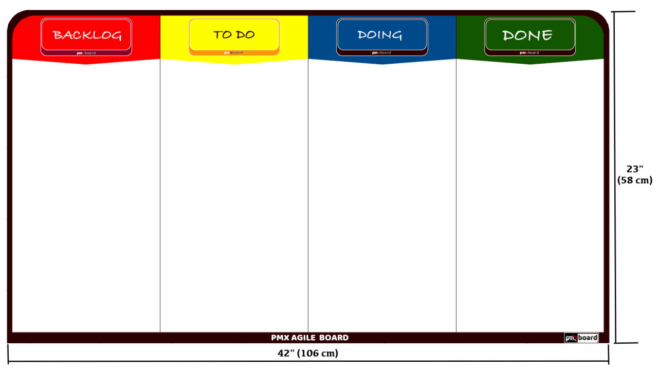 pmxboard magnetic Kanban Whiteboard Dimensions