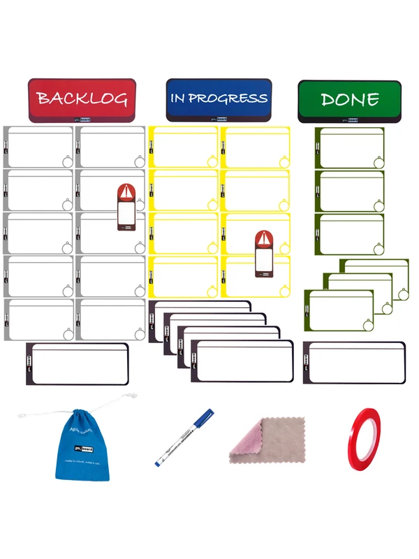 Kanban Set for Home | Agile Magnetic Board & Card Kit