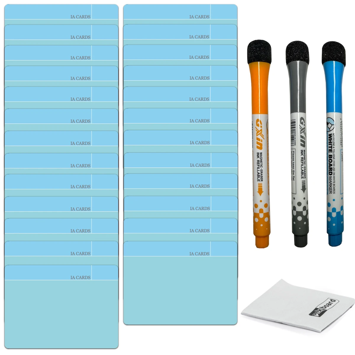 Kaizen Action Plan Magnetic Cards Set – 25 Pack | Reusable Task & Implementation Cards