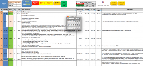 Program Action Log